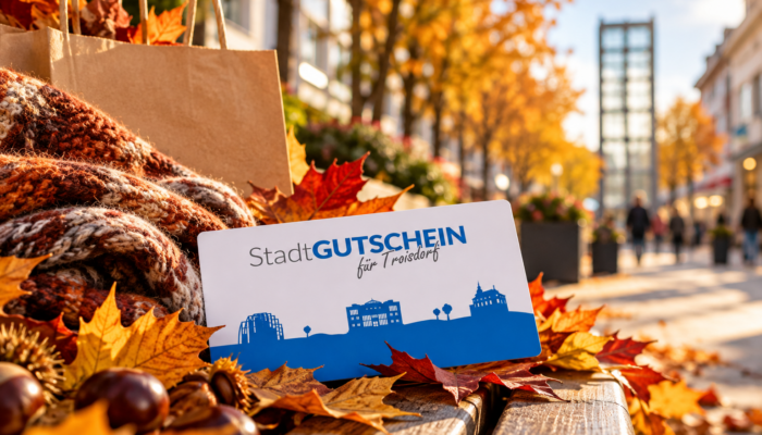 StadtGUTSCHEIN vor herbstlicher Kulisse